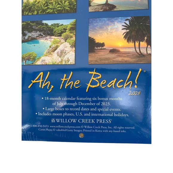 U-Line Beach Paper Wall Calendar 2024 6674 New Willow Creek - Picture 6 of 9